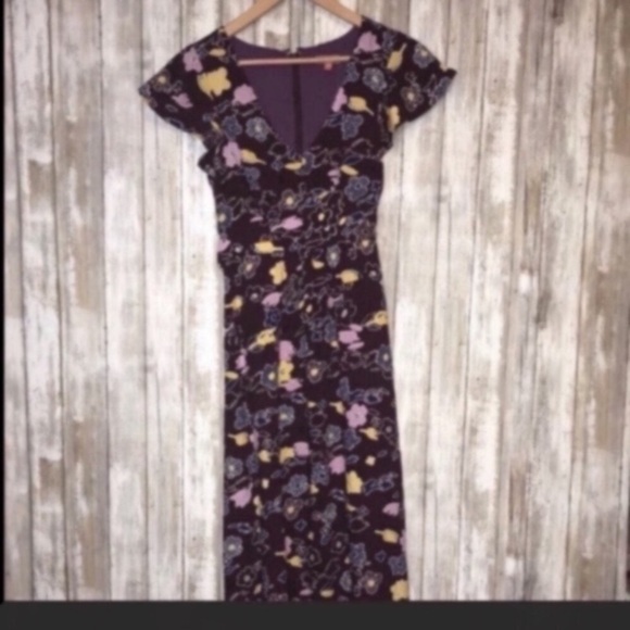 Modcloth Burgundy Retro High Low Dress - Picture 9 of 13